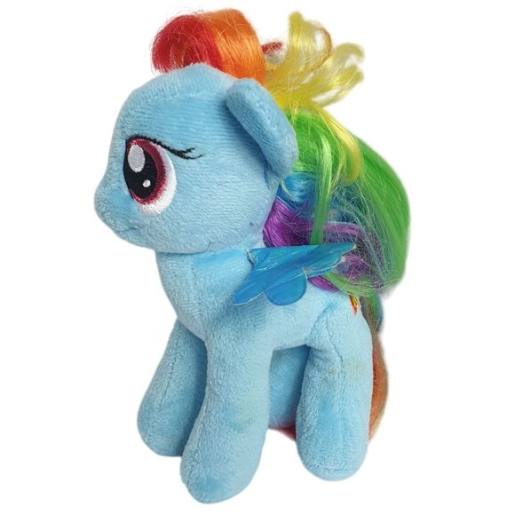 Ty My Little Pony Rainbow Dash Plush Toy 7.5" Stuffed Animal MLP 2015 Embroider - Picture 1 of 6